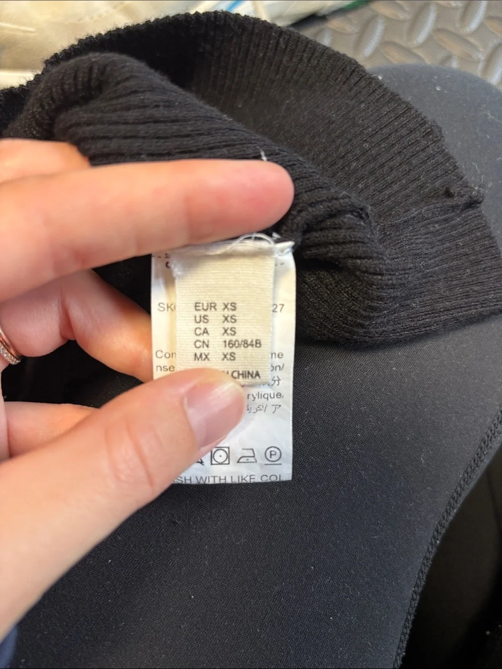 NWOT Black Ribbed Turtleneck Knit Dress